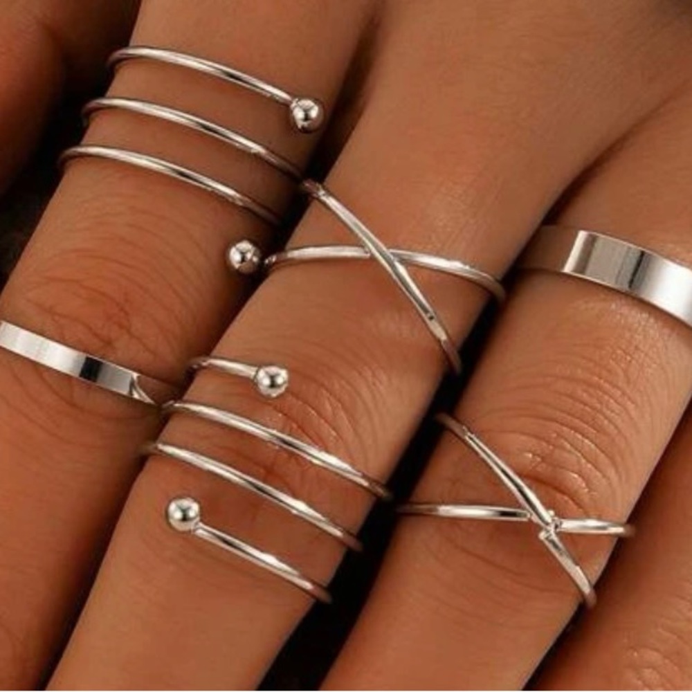 Rings 6 pieces fashion